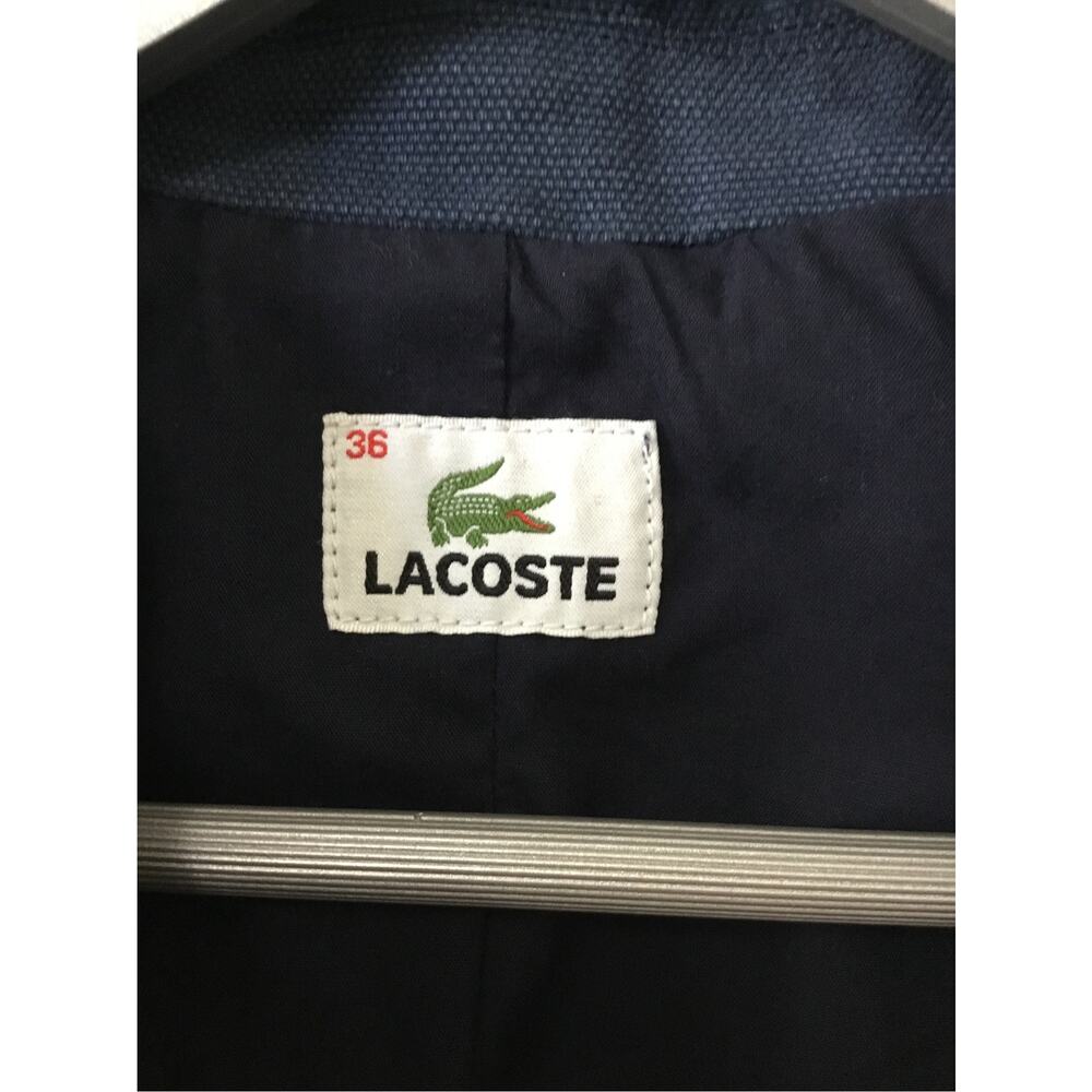 Lacoste Blue Cotton Double-Breasted Blazer - Picture 8 of 16